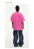 230g EU Size Washed Batik Distressed Heavyweight Pure Cotton Men's Loose Hip Hop Logo Print T-Shirt