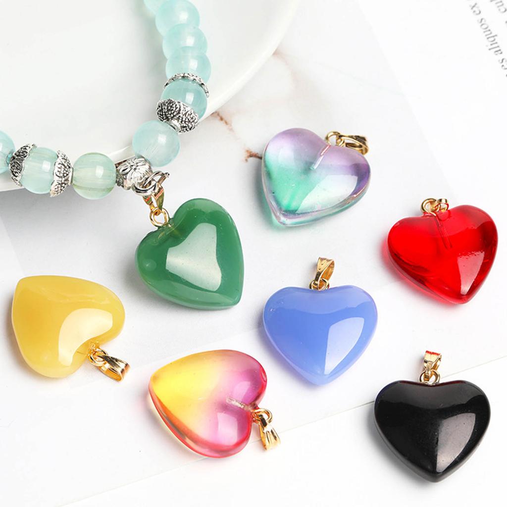 5 szt. Kryształowy Wisiorek Serce z Otworem Breloczek do Plecaka Brzoskwiniowe Serce z Otworem Biżuteria DIY Rzemiosło Kobiety Nastolatki