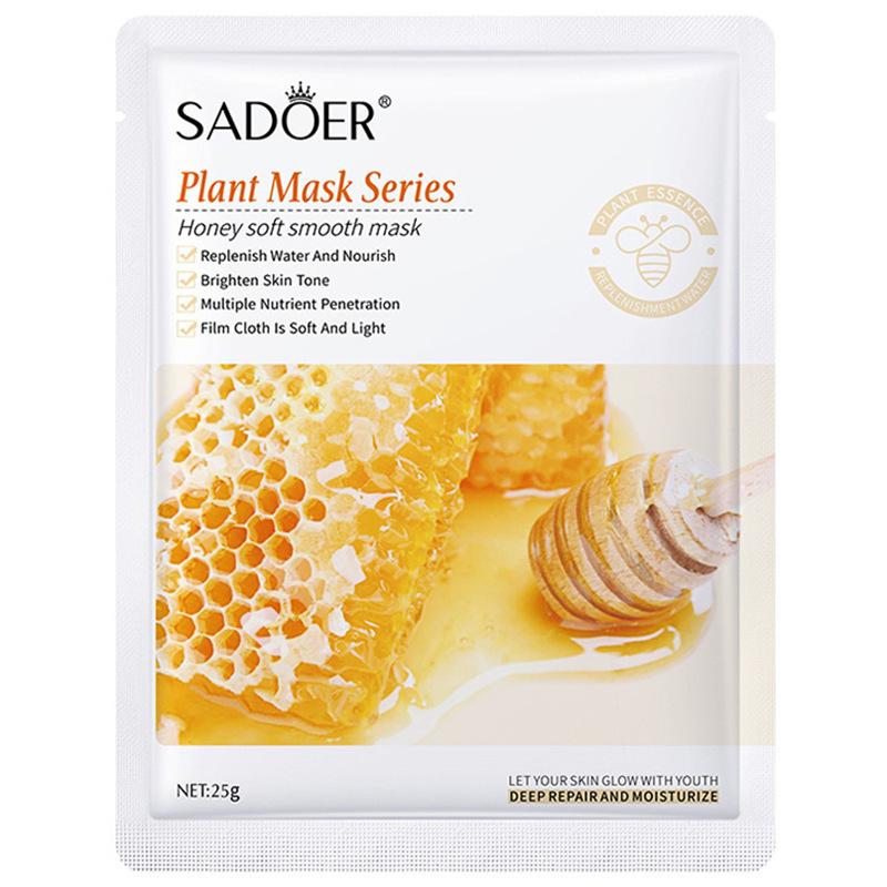 20Pcs Natural Fruit Plant Facial Mask Sheets Moisturizing Oil-Control Blueberry Cucumber Pomegranate Aloe Mask Korean Cosmetics