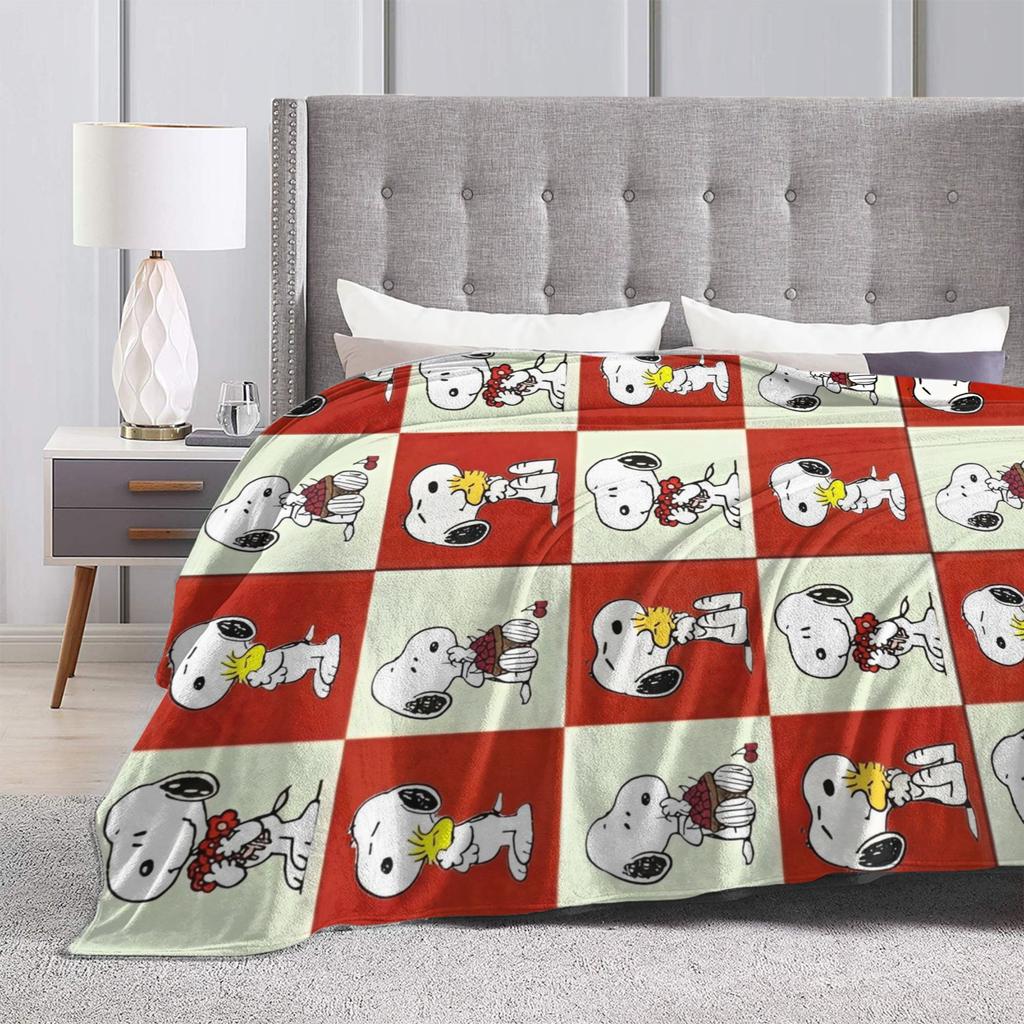 Snoopys Woodstock Blanket Cartoon Fleece Throw Blanket Summer Air Conditioning Personalised Soft Warm Bedsprea,