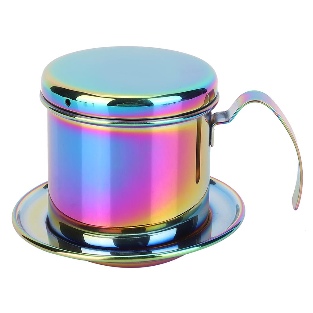 Edelstahl Kaffee-Dripper, Kaffee-Filter Kaffeekanne Zubereiter Haushalt Tragbar Wiederverwendbarer Filter Tropfkanne Zubereiter Manueller Kaffee-Aufgussfilter für Zuhause