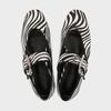 Fashion Fashion Zebra Print Ballet Flats Women Luxury Wide Strap Metal Buckle Mary Jane Shoes Comfort Casual Designer Shoes for Women