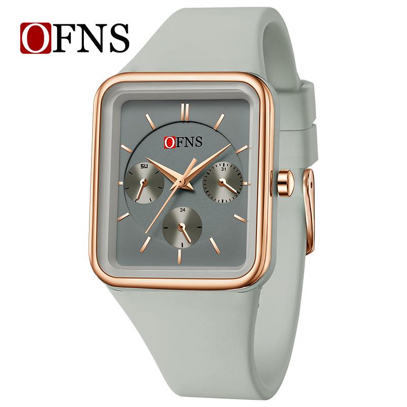 Oufannishi Women s Fashionable Square Multifunctional Sport Waterproof Quartz Watch