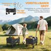 Wagon Foldable Hand Cart 360 degrees Garden Cart with Adjustable Handle Beach Cart up to 60 kg for Sport Shopping Black