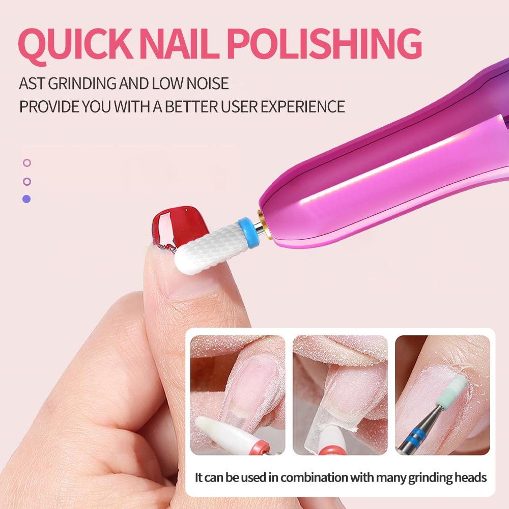 Electric Nail Drill Machine USB Nail File Pen Grinder for Nail Art Manicure Pedicure Polishing Kit Suitable For Filing Nails