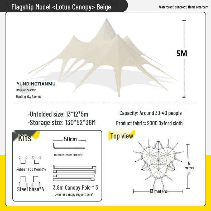 Giant Octopus Sunshade: Extra-Large Rainproof Camping Canopy Tent With Sun Protection
