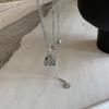 Small Bag Pendant Necklace Chain Necklace Small Bag Neck Jewelry Titanium Steel Texture for Women Who Love Details