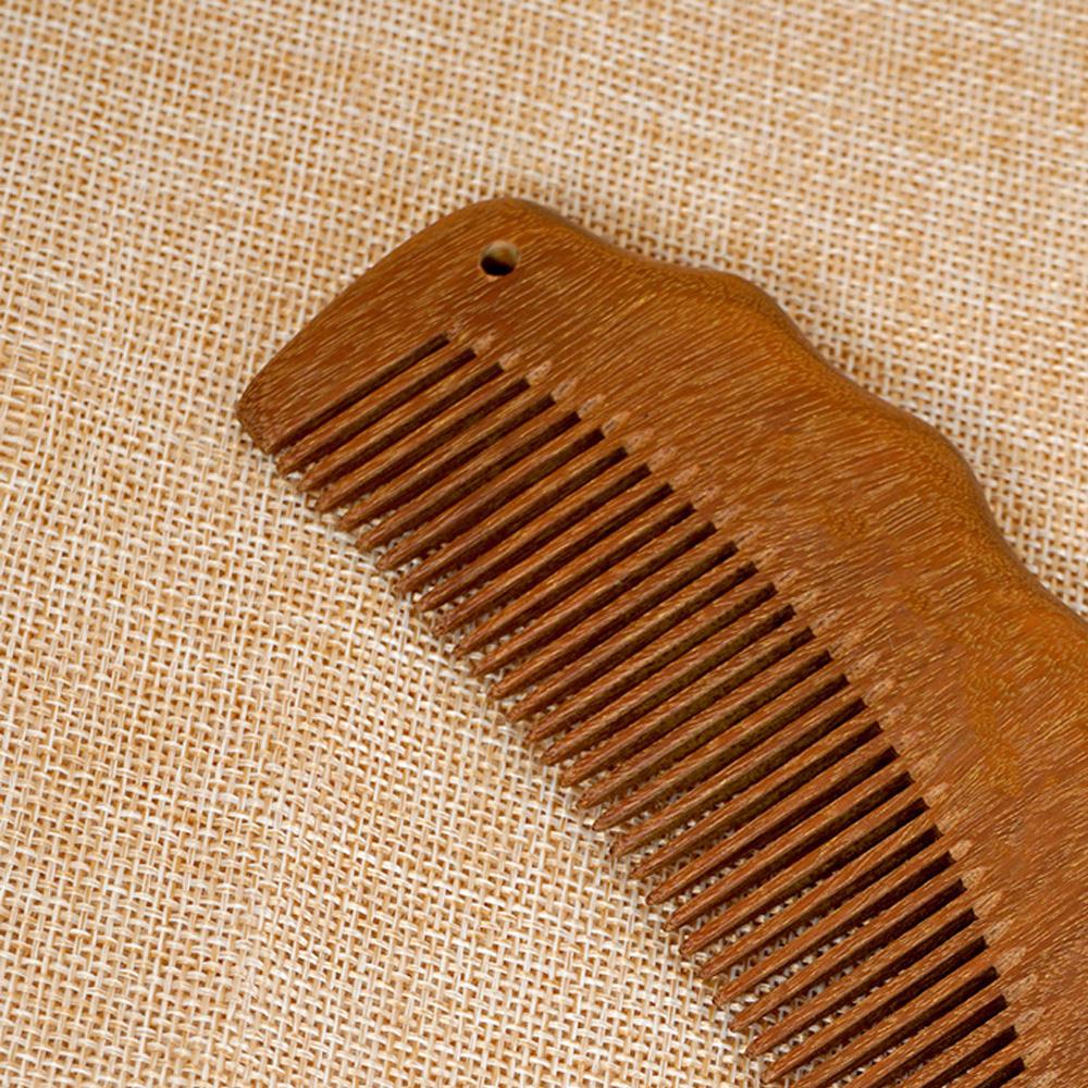 Natural Wooden Hair Comb with Ergonomic Handle - Anti-static Scalp Massage Comb for Daily Hair Grooming & Detangling