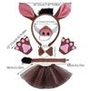 Pig Costume Set Pig Ears Tail Bowtie Tutus Animal Fancy Costume Kit Accessories