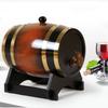 JUSTINLAU 1.5/3L Wine Barrel Wooden Whiskey Barrel with Stand&Bung&Spigot Whiskey Barrel Dispenser for Cocktail Barrel Storage