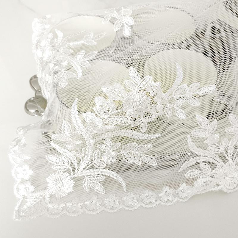 Lace Embroidery Dust Mat Table Mat Photo Decoration Background Props Home Tablecloth Cover Towel Transparent Mesh Beautiful White