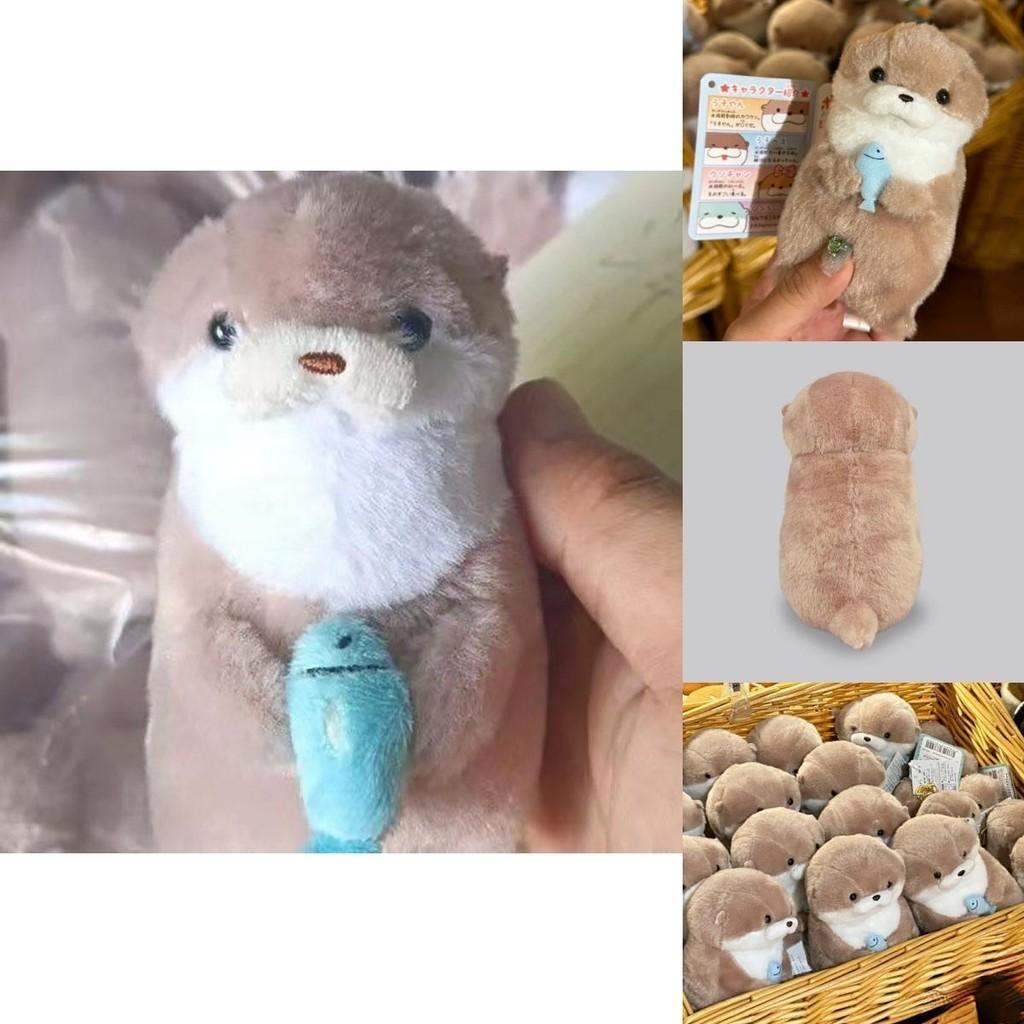 Cute Amuse Otter Plush Toy With Fish Adorable Gift For Girls Hanging Decoration
