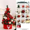 DIY Blue & White PVC Flocked Christmas Tree Set with Ornaments
