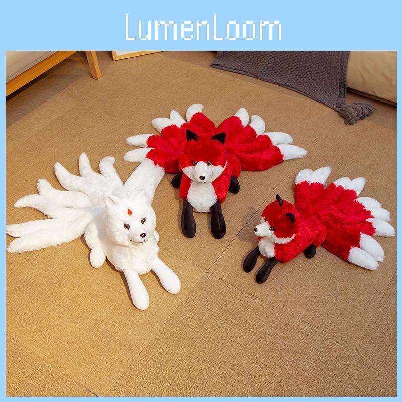 Fox Tailed Nine Plush Toy Cartoon Stuffed Animal Doll Bedroom Gift Decoration
