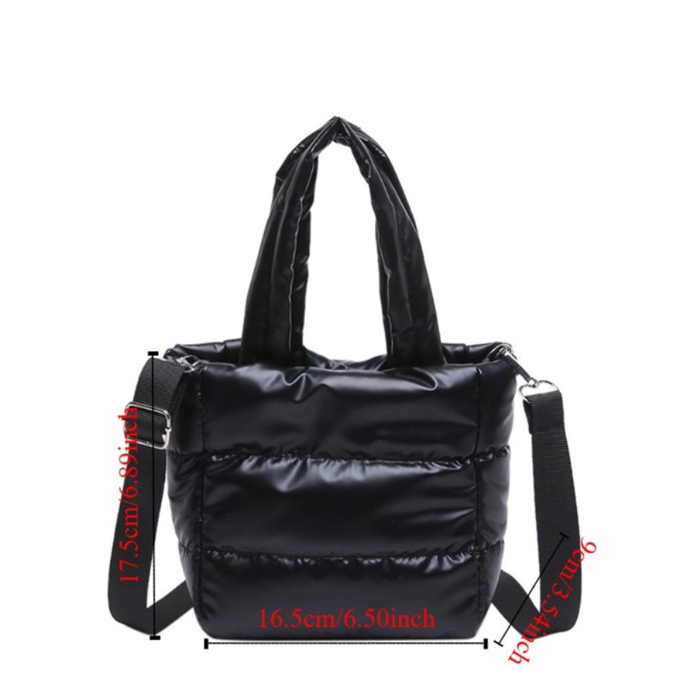 Adjustable Strap Puffy Handbag Large Capacity Puffer Crossbody Bag Quilted Shoulder Bag  Casual