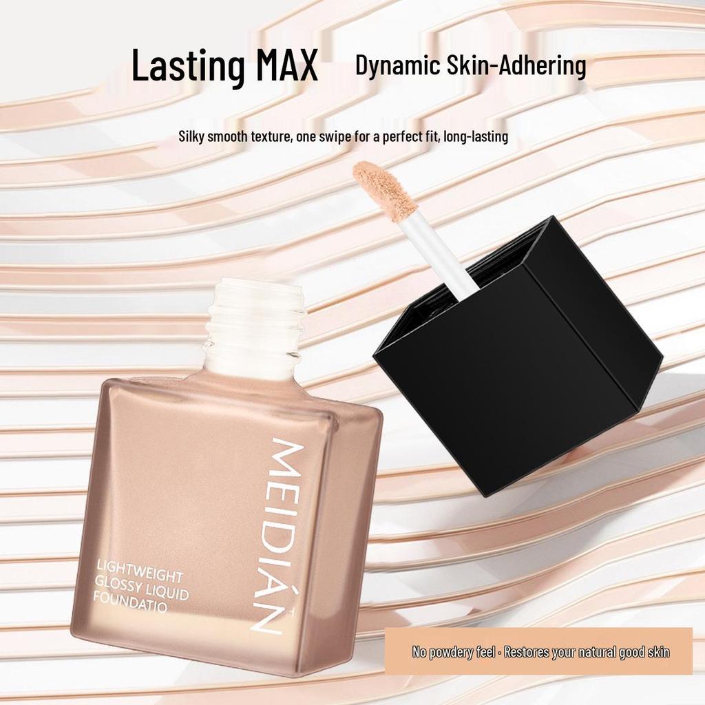 Lightweight Long-Lasting Moisturizing Foundation - Thin, Adherent, Oil-Control, No Caking, Natural, Breathable Coverage.