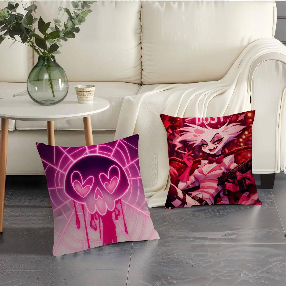 Federa Cuscino Personalizzata Anime H-Hazbin H-Hotel Angel Dust Decorazione Camera da Letto Bambini Festa Selvaggia Federa Regalo Compleanno Bambino Doccia