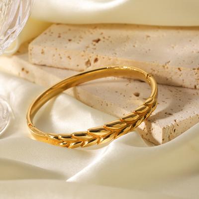 Wheat Ear Bangle, Light Luxury High-end Bangle for Women, Titanium Steel Non-fading Jewelry, Elegant Bracelet