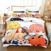 Anime Pochita Chainsaw Man Bedding Set Boys Girls Twin Queen King Size Duvet Cover Pillowcase Bed Boys Adult Home Textileextile