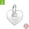 Simple Love Can Be Engraved Diy Pendant, Fashionable And Versatile S925 Sterling Silver Bracelet Necklace Beaded.