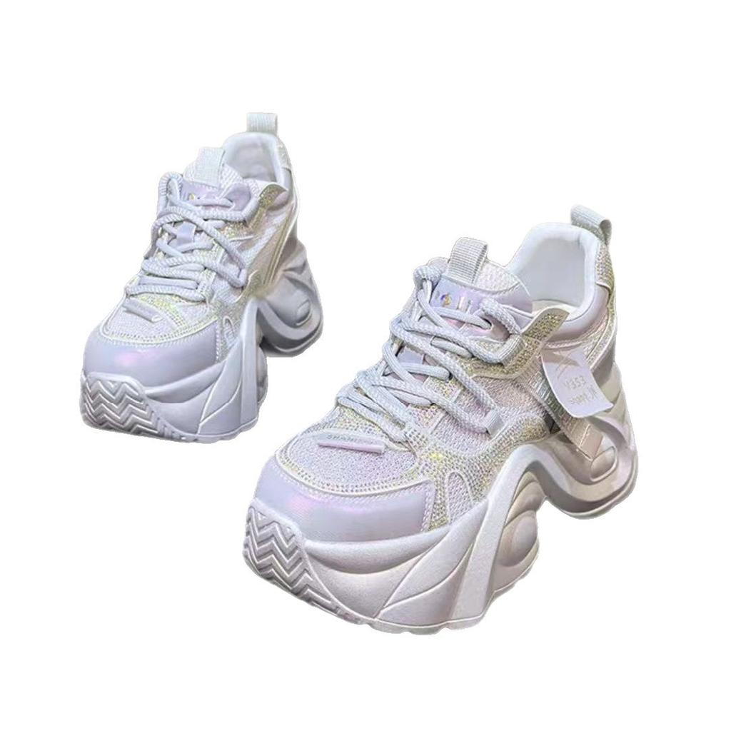 Dad Shoes Women's Shoes 2025 Summer Mesh New Thick-soled Inner Height Increase Explosive Version Casual Fashion Versatile Dad Shoes