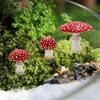 3pcs Luminous Mushroom Garden Stakes Yard Signs Outdoor Silhouette Potted Plant Ornaments for Fairy Garden Lawn Decor