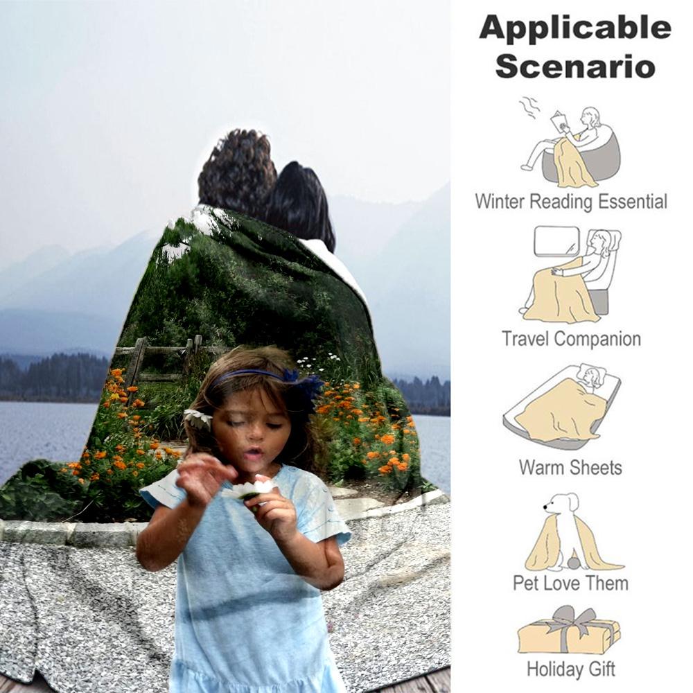 Customize Photo Customize Your photo Blanket Cozy Personalized Blanket Durable Comfort Suitable for Picnics Living Room Home Decor Office