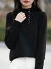 Women's Plus Size Loose Knit Half-High Collar Sweater - Autumn/Winter 2024 Collection