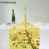 Fish Scale Sequins Table Runner Luxurious Elegant Sequin Tablecloth Sparkling 30x274cm Glitters Table Cover Kitchen Dining Table