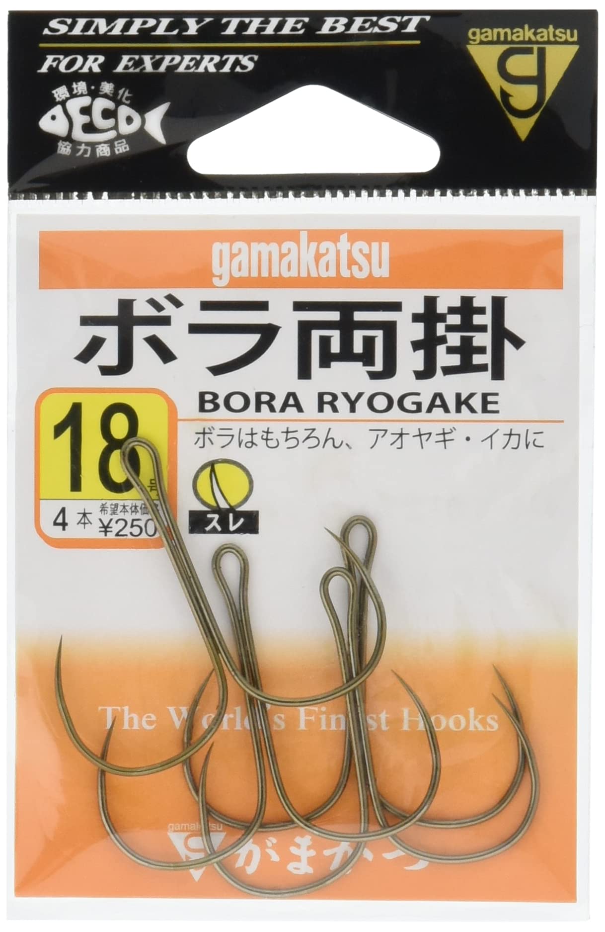 

Gamakatsu Mullet Double Hook, Brown, Size 18 Fishing Hook