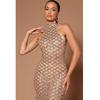 Sexy Evening Dress New Sexy Open Back Party Formal Dress Hot Rhinestone Sequin See-through Dress for Women