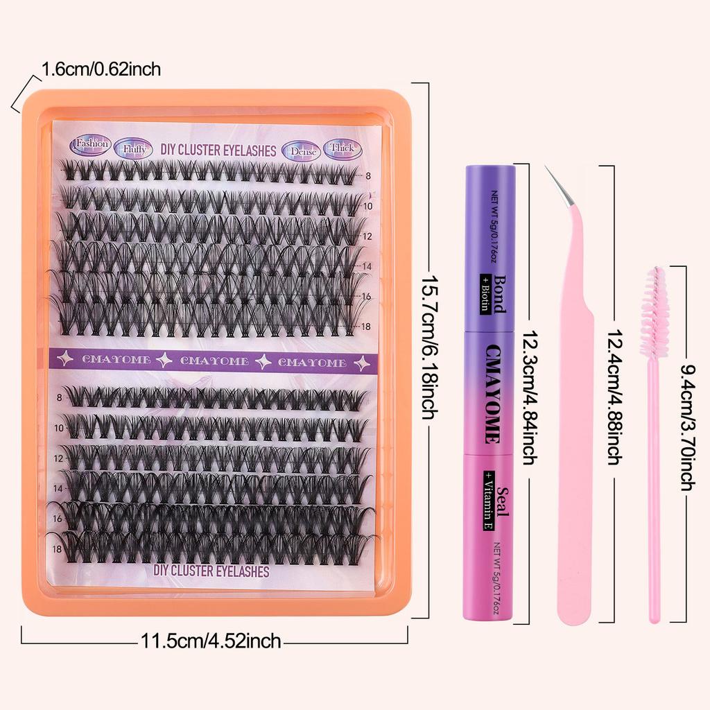240 Clusters D Song Single Cluster False Eyelashes Natural Thick Diy Segmented Grafting Multi-Haired Eyelashes