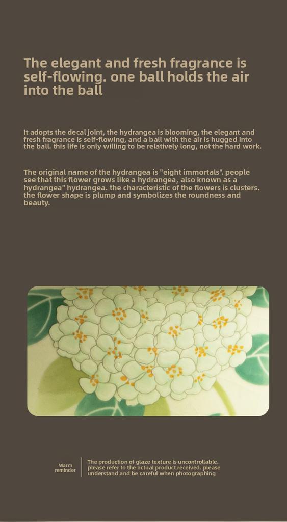 Hand-Painted Hydrangea Teacups Ceramic Master Cup Chinese Kung Fu Gongfu Tea Cup Household Ru Kiln Tasting Teaware Tea Ceremony