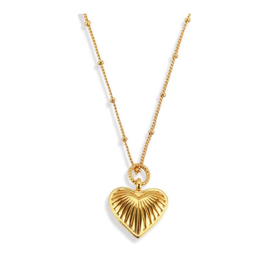 

Jin Chen Barbie Inspired Gold Heart Necklace - Chic High-End Design золотой