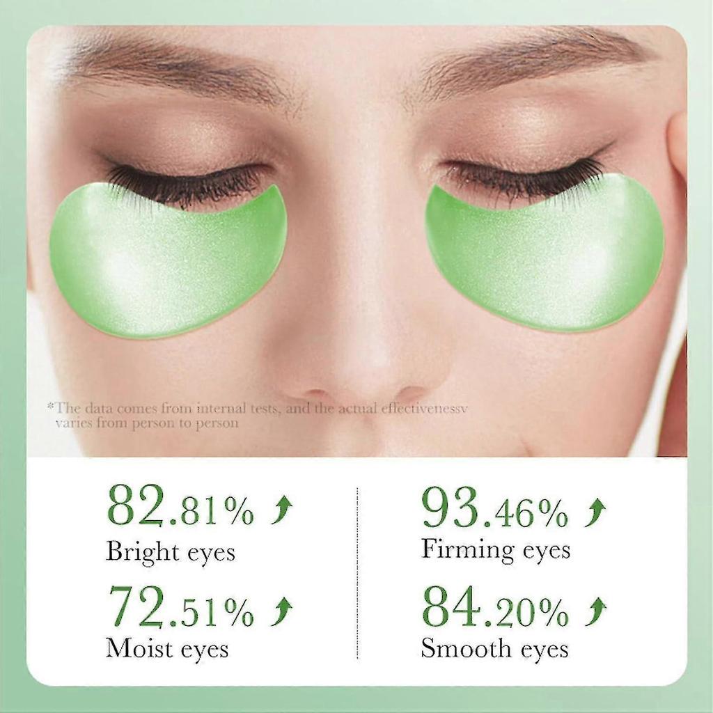 Augenpads Masken, 60 Stück Aloe Vera Augenpads, Natürliche Aloe Vera Kühlende Augenmasken Gegen Geschwollene Augen Kollagen Augenpads