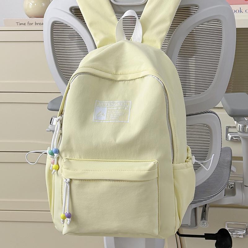Schoolbag Ice Blue Matte Salt Sweet Balance College Style Backpack Female College Student Morning Eight Commuter Lightweight Simple Backpack