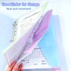 A4/Long File Bag Loose Leaf Transparent Data Book 11Hole File Organizer Mixed Color Binder Pouch