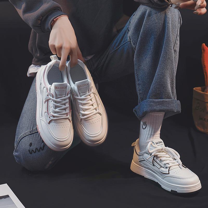 Summer little white shoes women's new mesh breathable thick-soled sports shoes design sense casual board shoes J88