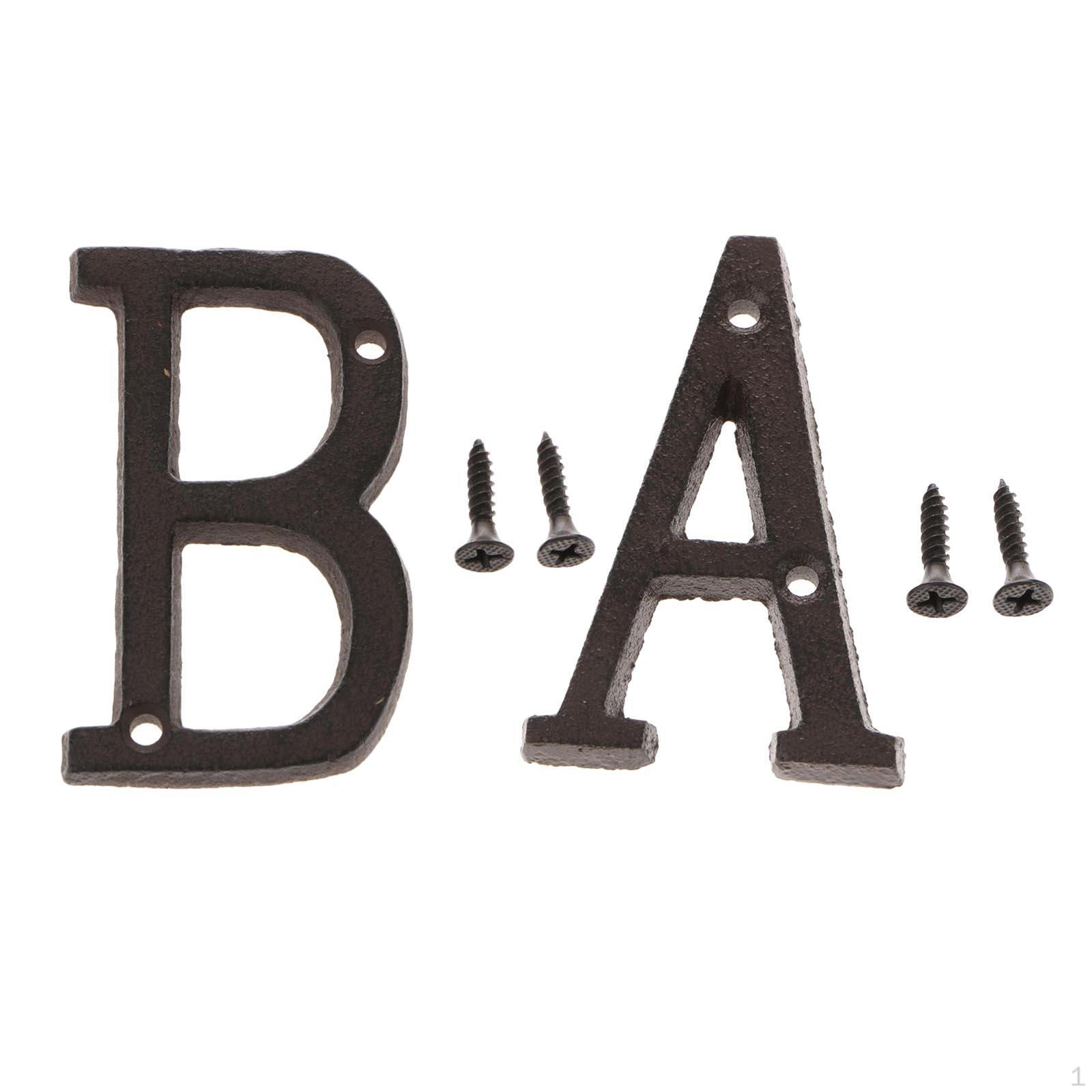 

2pcs Creative Metal English DIY Rustic Letter Holder for Home