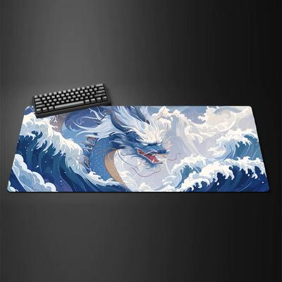 Dragon Mouse Pad  Large Mousemat Computer Gamer Office Stitched Edge Keyboard Desk Mat Washable Nonsli Extended Desk Mat