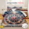 Comforter Mandala Flower Plants 3D Printed Bohemian Style Color Art Bedding Set For Kids Teens Adults