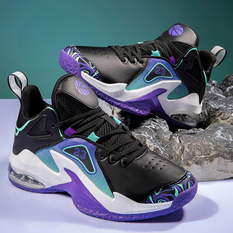 Men's Basketball Shoes with Strong Shock Absorption and Jumping Ability High Top Outdoor Sports Shoes Women's Anti Slip Shoes