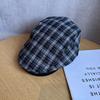 Checkered Fashionable Retro Pattern Women Casual Beret For Autumn And Winter