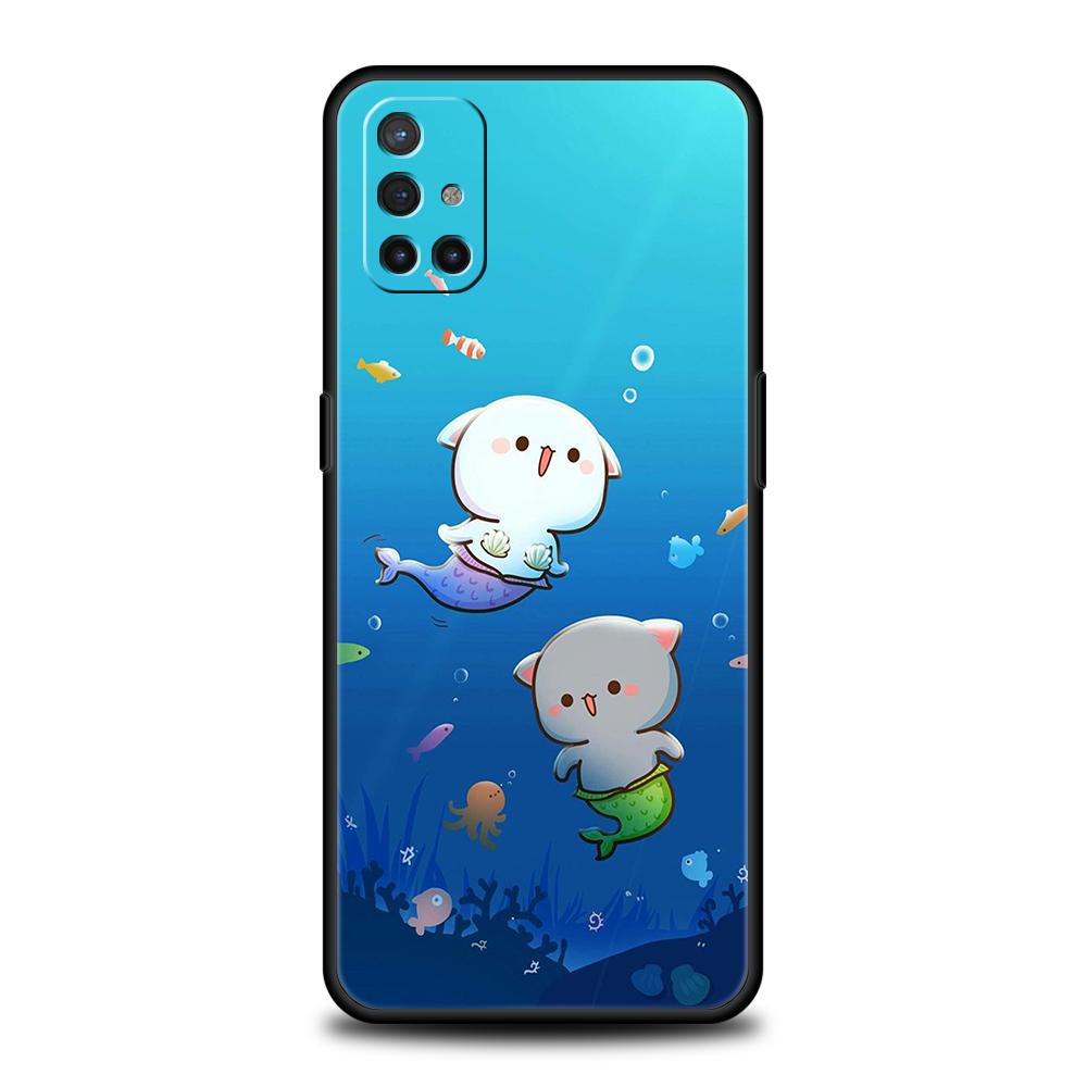 Peach And Goma Cat Phone Case for Oneplus 11 Nord N100 N10 10 7 8 9 9R 7T 8T N200 CE 2 9RT Z Pro 5G Silicone Cover Shell Capas