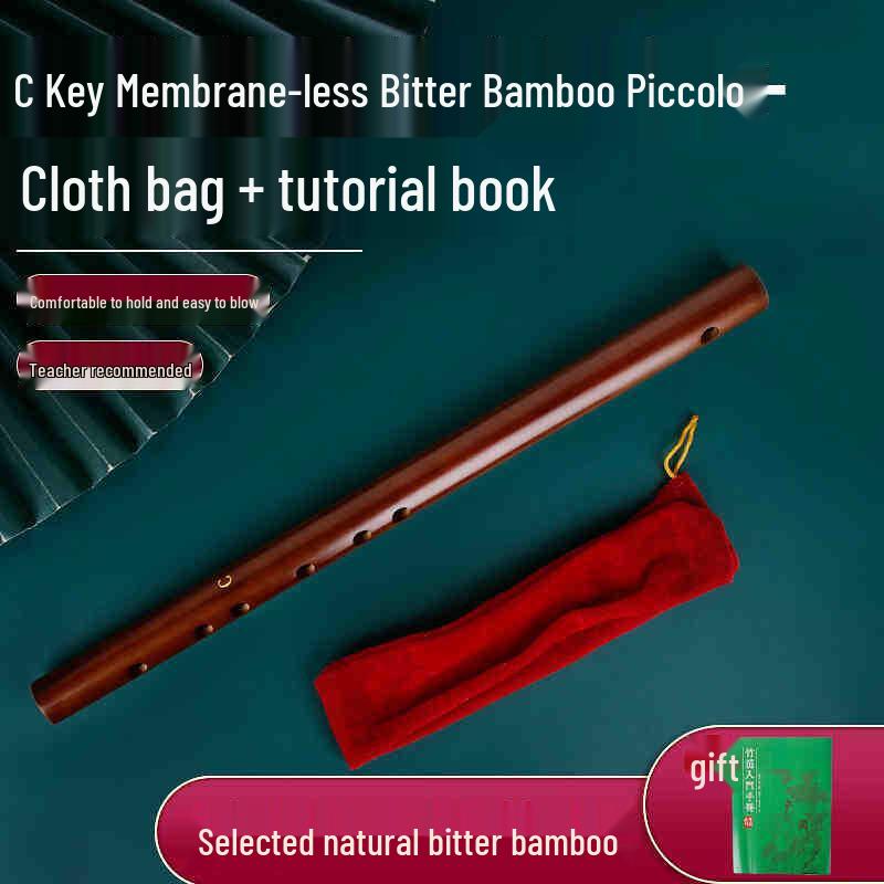 Flauto di Bambù Amaro per Principianti, Adulti e Bambini, Tonalità F o G, Flauto Traverso Entry-Level, Piccolo Strumento Musicale di Nicchia.
