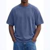 Sommer Herren Vintage Stil Kurzarm T-Shirts Einfarbig Locker Sport T-Shirts Oberteile