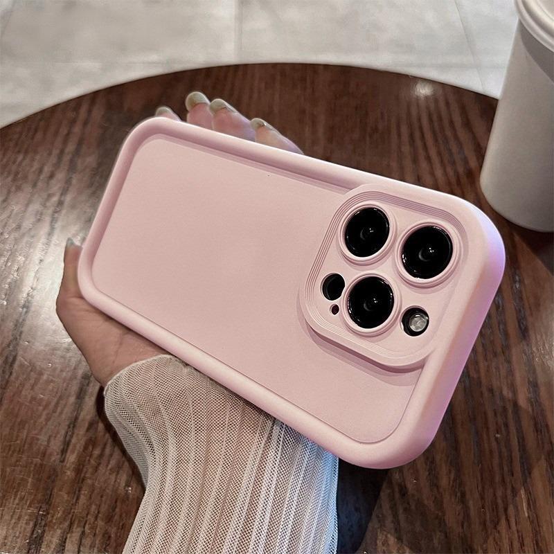 Fashion Candy Color Bumper Phone Case For iPhone 16 15 14 13 12 17 Pro Max Plus Stylish Thicken Shockproof Soft Protective Cover