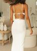 New Spring and Summer Women's Long Dress European and American Sexy Suspender Solid Color Sleeveless Dress Dress