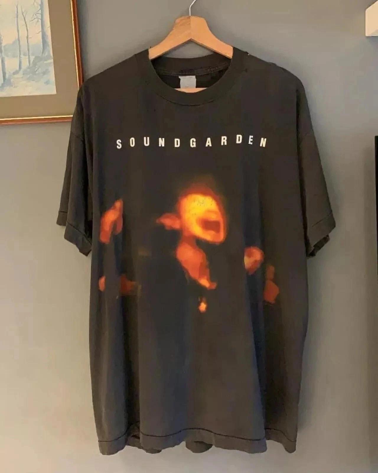 Reprint Soundgarden Band 90s Basic Black Reprint T shirt Classic Style S-5XL XL