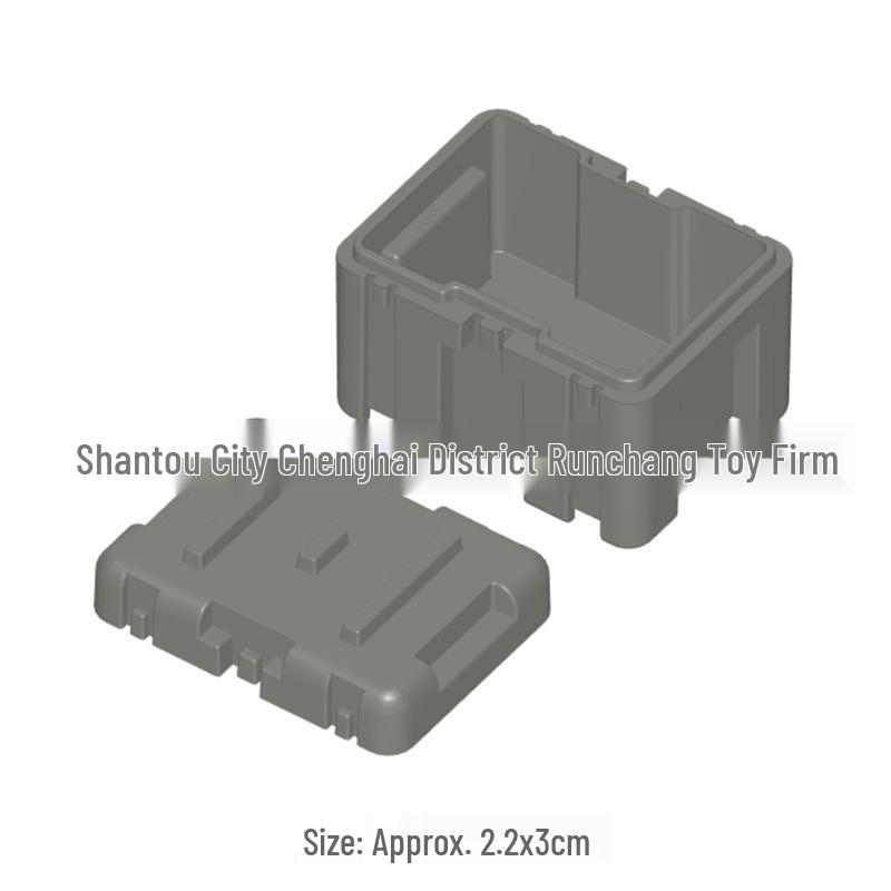 Military Scene Building Block Accessories: Small Particle Weapon, Ammunition, and Supply Boxes
